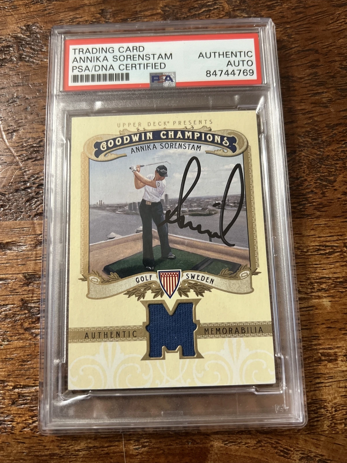 ANNIKA SORENSTAM IP Signed Goodwin Champions Card Psa Dna Slab Autographed Golf