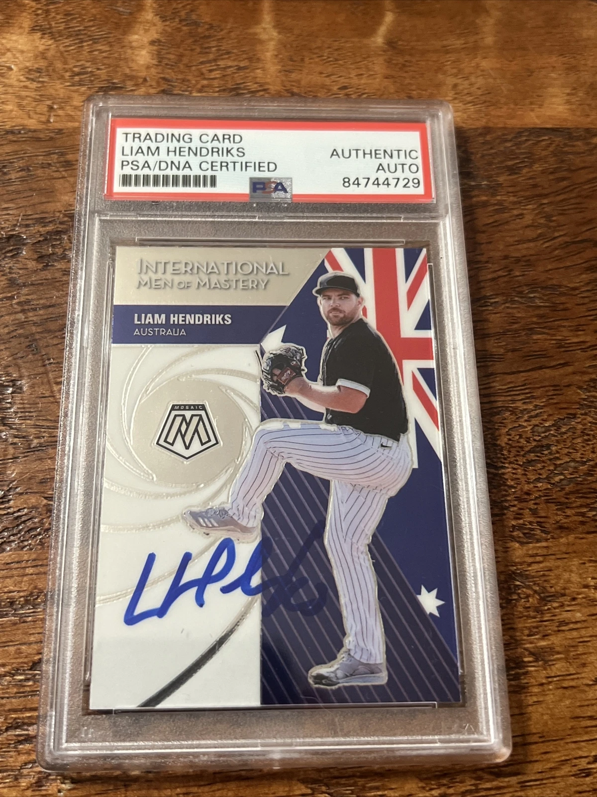 Liam Hendriks IP Signed Mosaic Card PSA DNA Coa Slab White Sox  Autographed