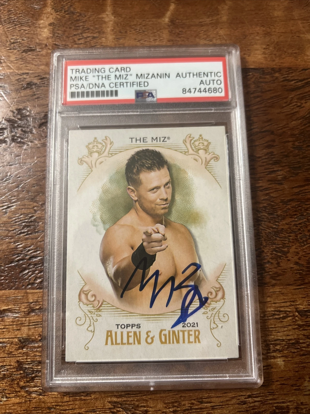 Mike The Miz Mizanin Signed Allen & Ginter Card Psa Dna Coa Slab Autographed WWE