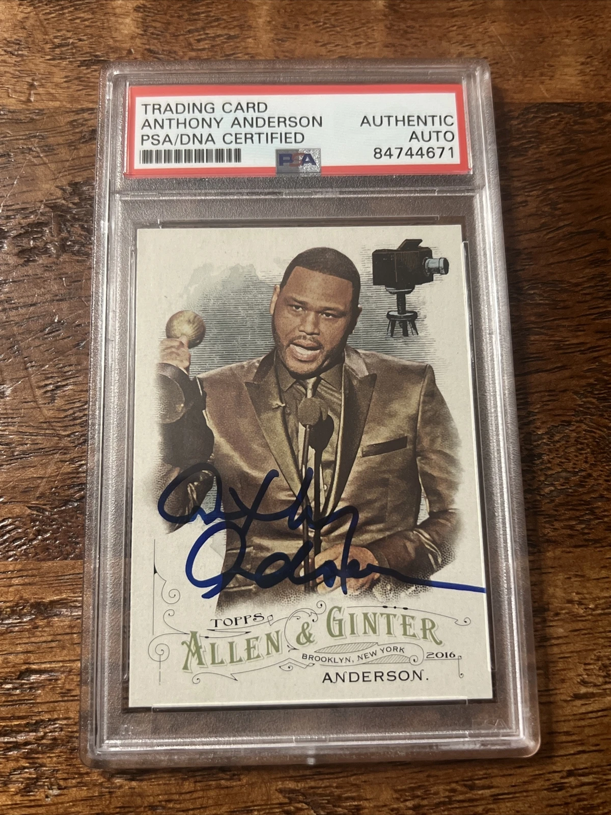 Anthony Anderson IP Signed Allen & Ginter Card PSA DNA Coa Slab Black-ish