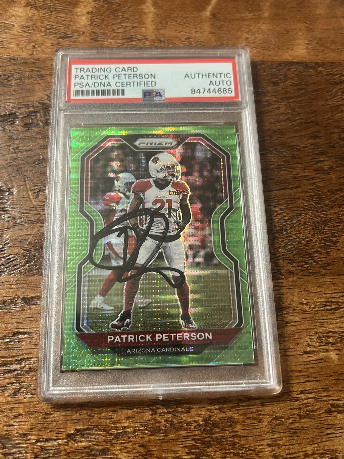 Patrick Peterson IP Signed Prizm Card PSA DNA Coa Slab Cardinals Autographed