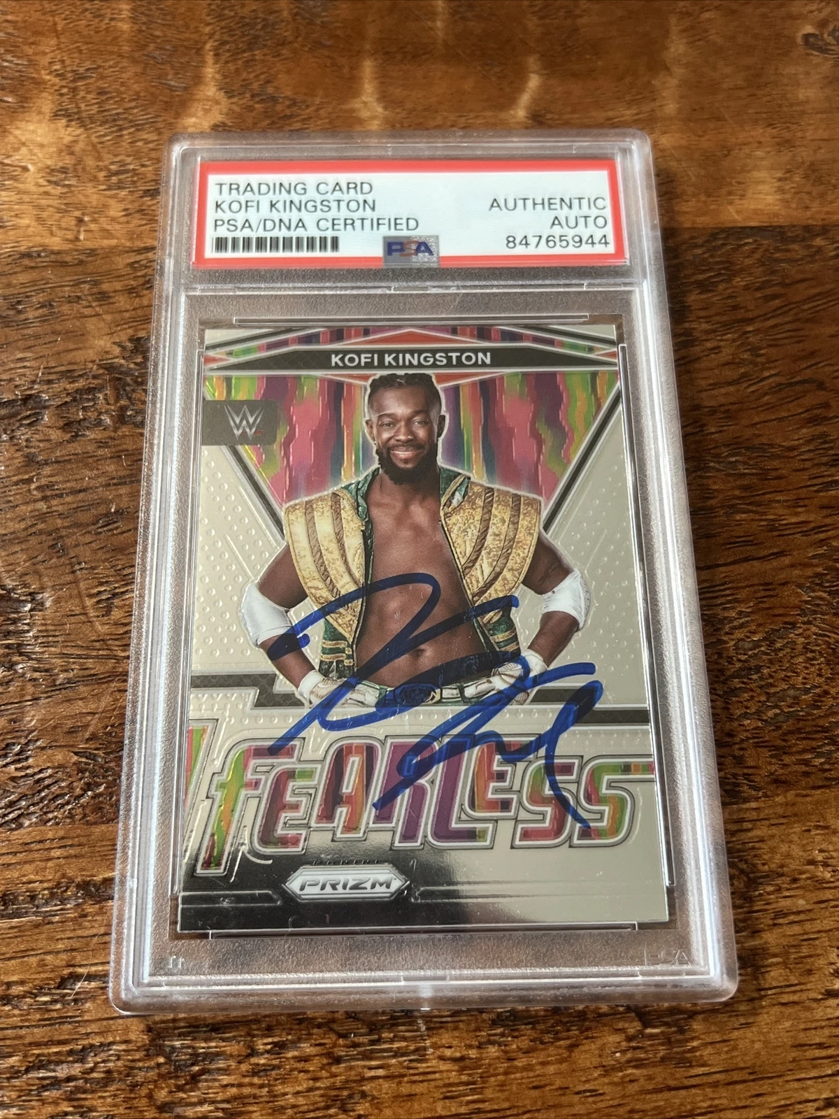 Kofi Kingston IP Signed Prizm Card Psa Dna Coa Slabbed Autographed WWE