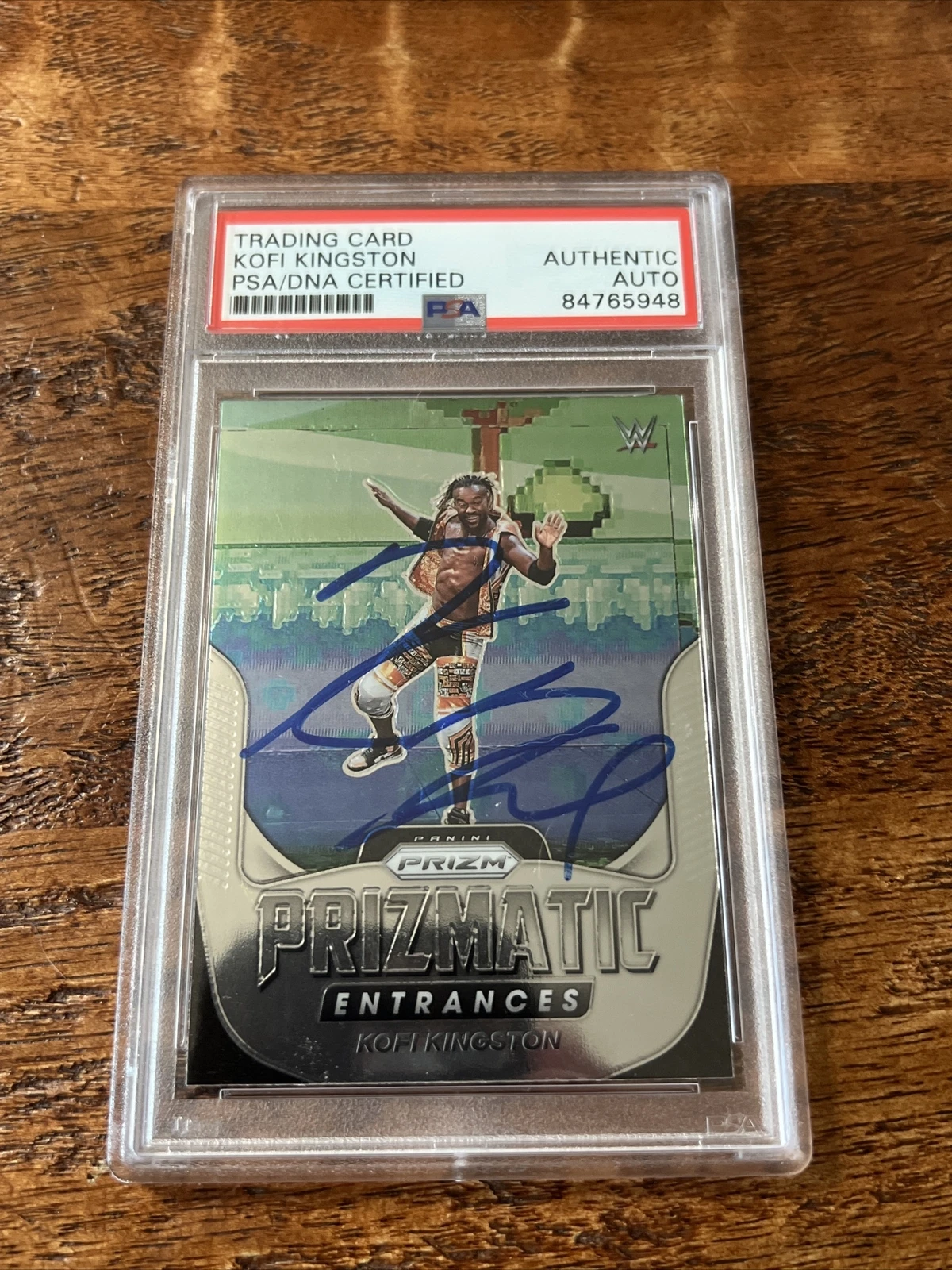 Kofi Kingston IP Signed Prizm Card Psa Dna Coa Slabbed Autographed WWE