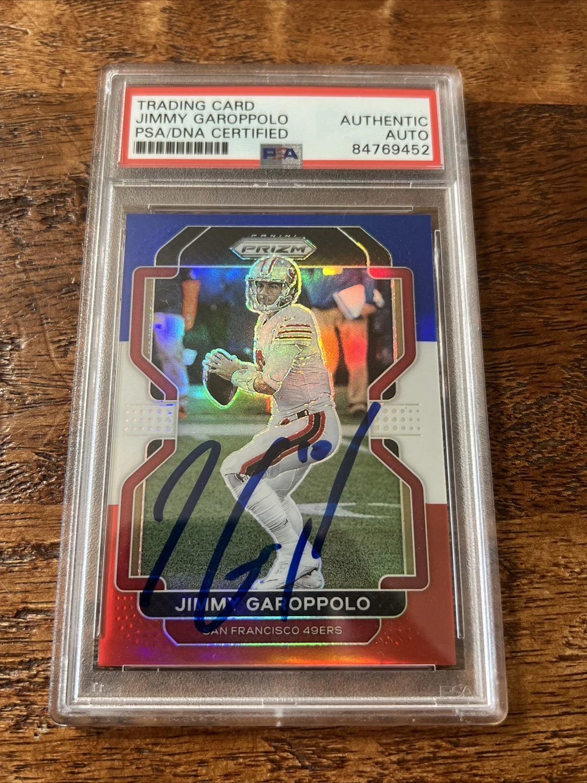 Jimmy Garoppolo IP Signed Prizm Card PSA DNA Coa Slab 49ers Autographed