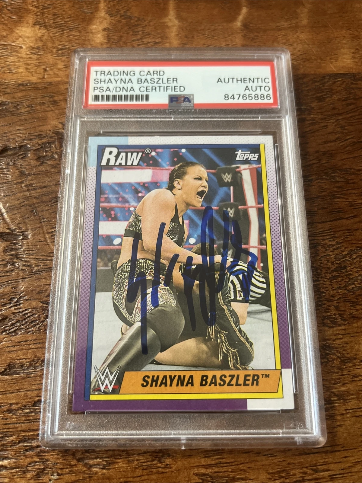 Shayna Baszler IP Signed Topps Card Psa Dna Coa Slabbed Autographed WWE