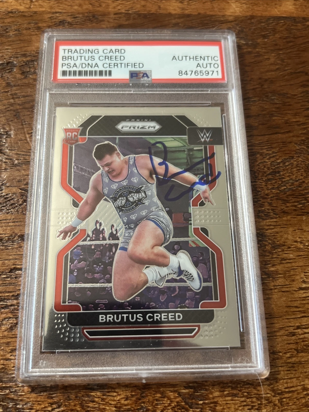 Brutus Creed IP Signed Prizm Rookie Card Psa Dna Coa Slabbed Autographed WWE