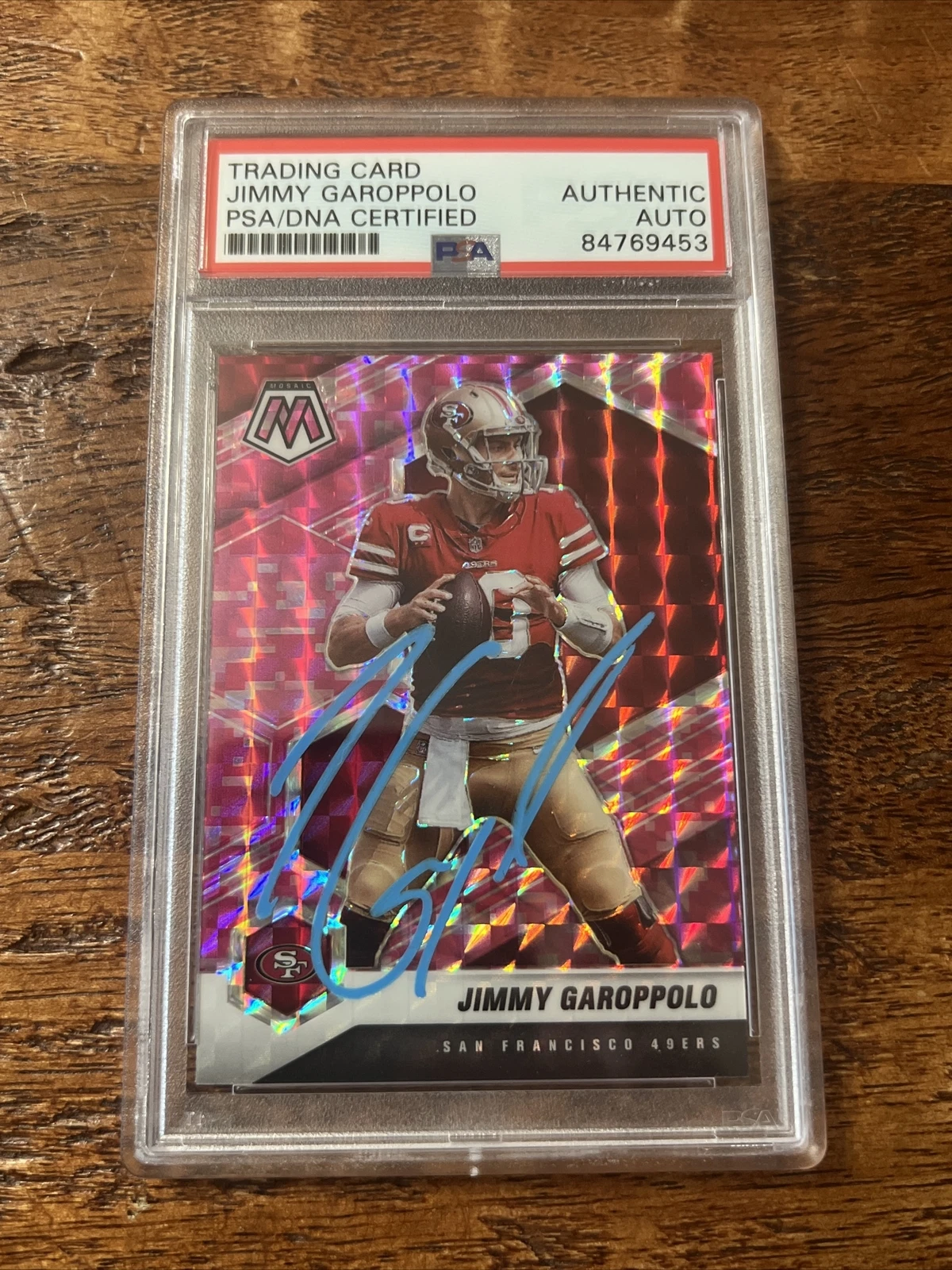 Jimmy Garoppolo IP Signed Mosaic Card PSA DNA Coa Slab 49ers Autographed