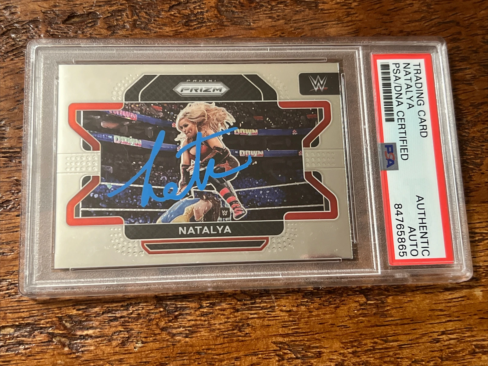 Natalya IP Signed Prizm Card Psa Dna Coa Slab Autographed WWE