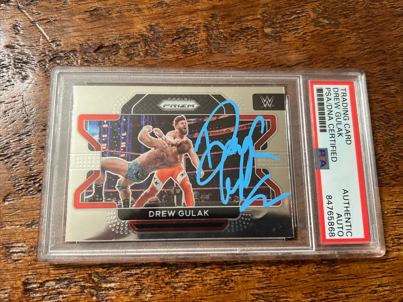 Drew Gulak IP Signed Prizm Card Psa Dna Coa Slabbed Autographed WWE