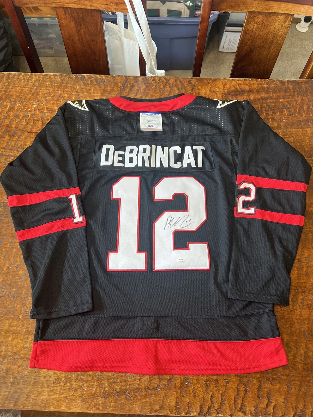 Alex DeBrincat Signed Ottawa Senators Jersey Psa/Dna Coa Autographed Hockey