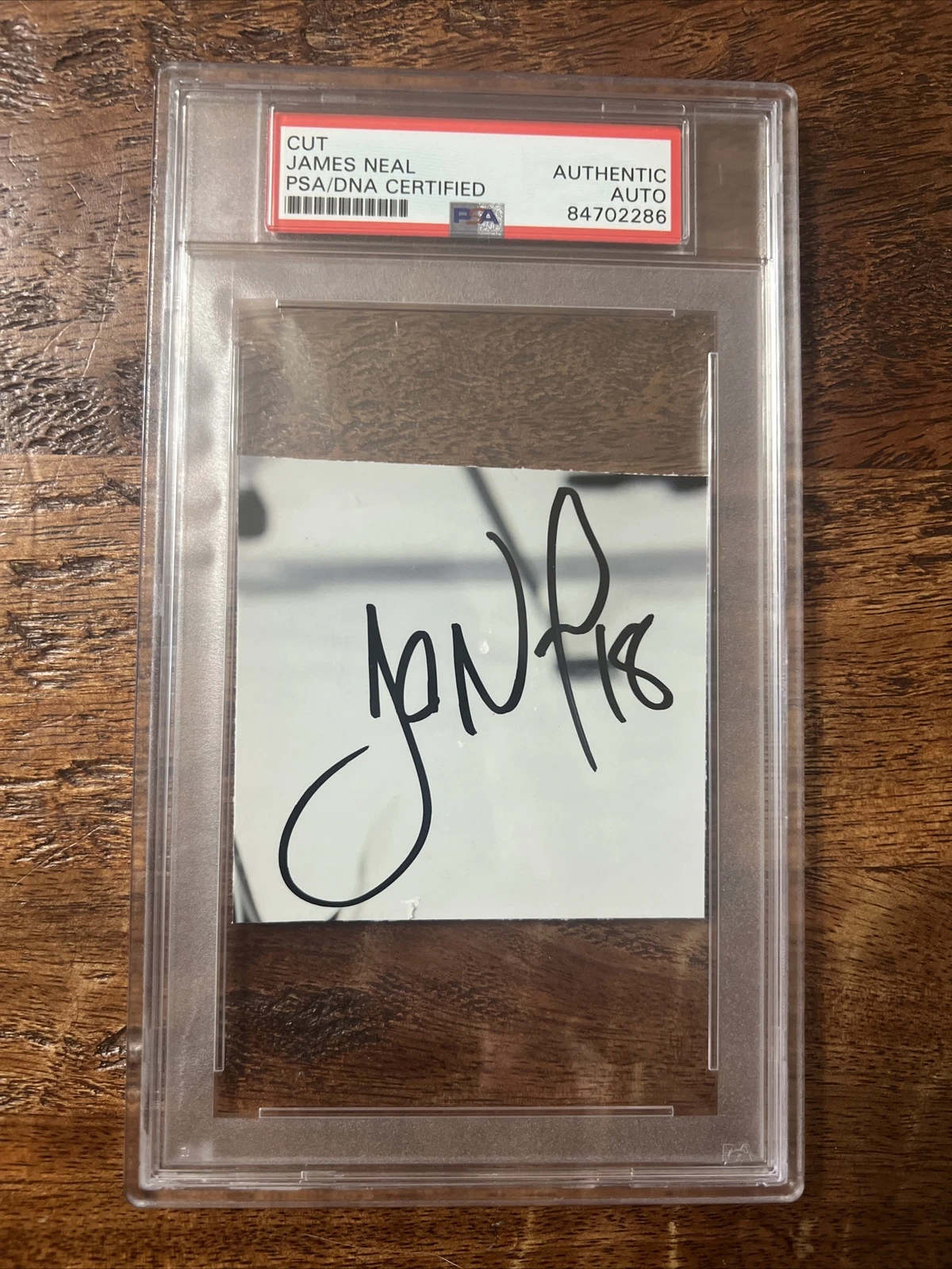 James Neal Signed Cut Psa Dna Coa Slab Encapsulated Autographed Penguins