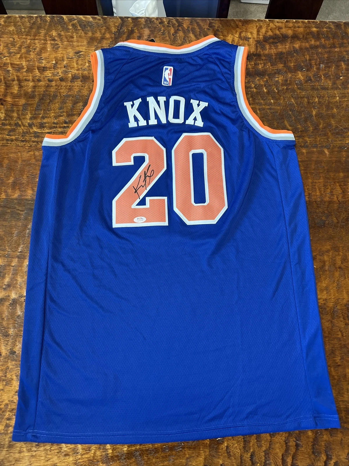 Kevin Knox Signed New York Knicks Jersey Psa/Dna Coa Autographed