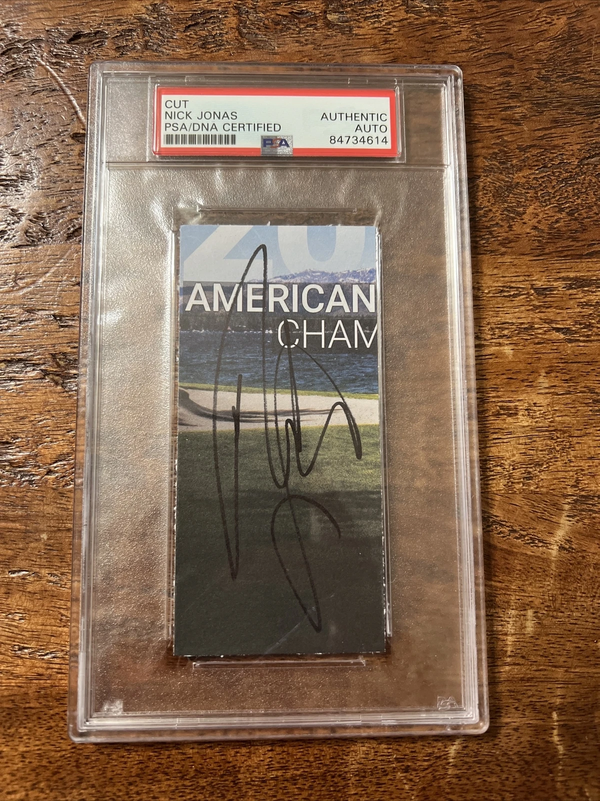 Nick Jonas Signed Cut PSA DNA Coa Slabbed Autographed