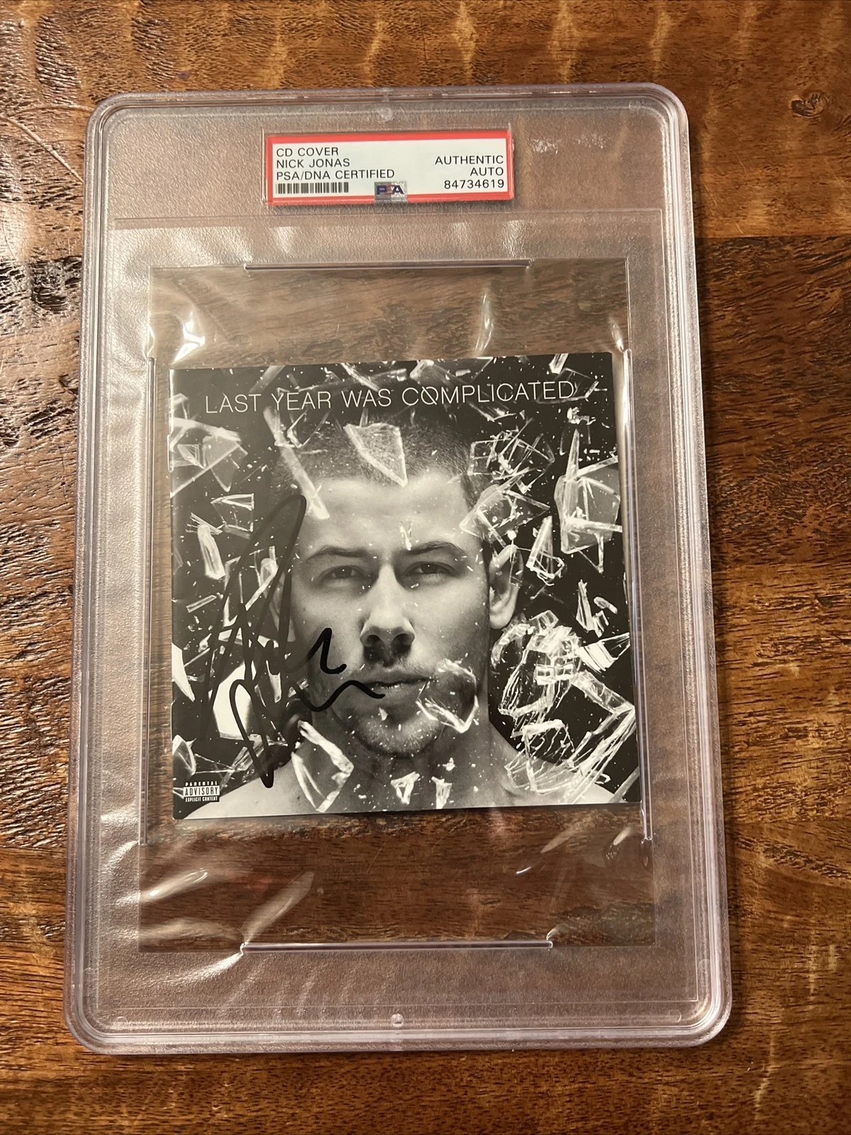 Nick Jonas Signed Last Year Was Complicated Cd PSA/DNA Coa Slab Autographed