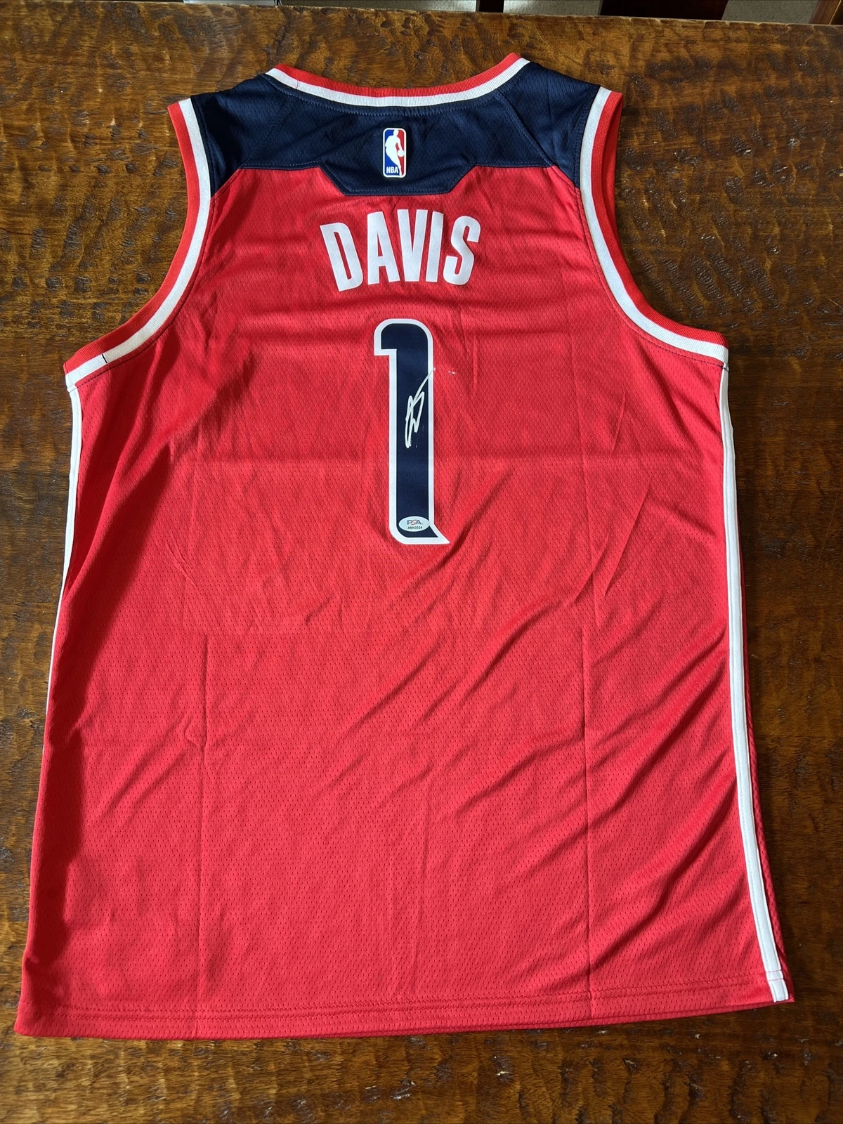 Johnny Davis Signed Washington Wizards Jersey Psa/Dna Coa Autographed