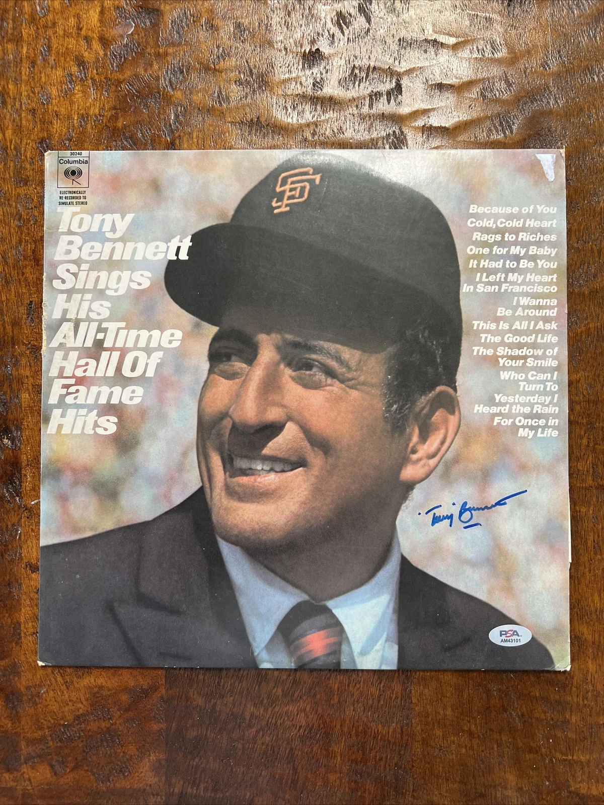 Tony Bennett Signed Hall Of Fame Hits Vinyl Record Psa Dna Coa Autographed