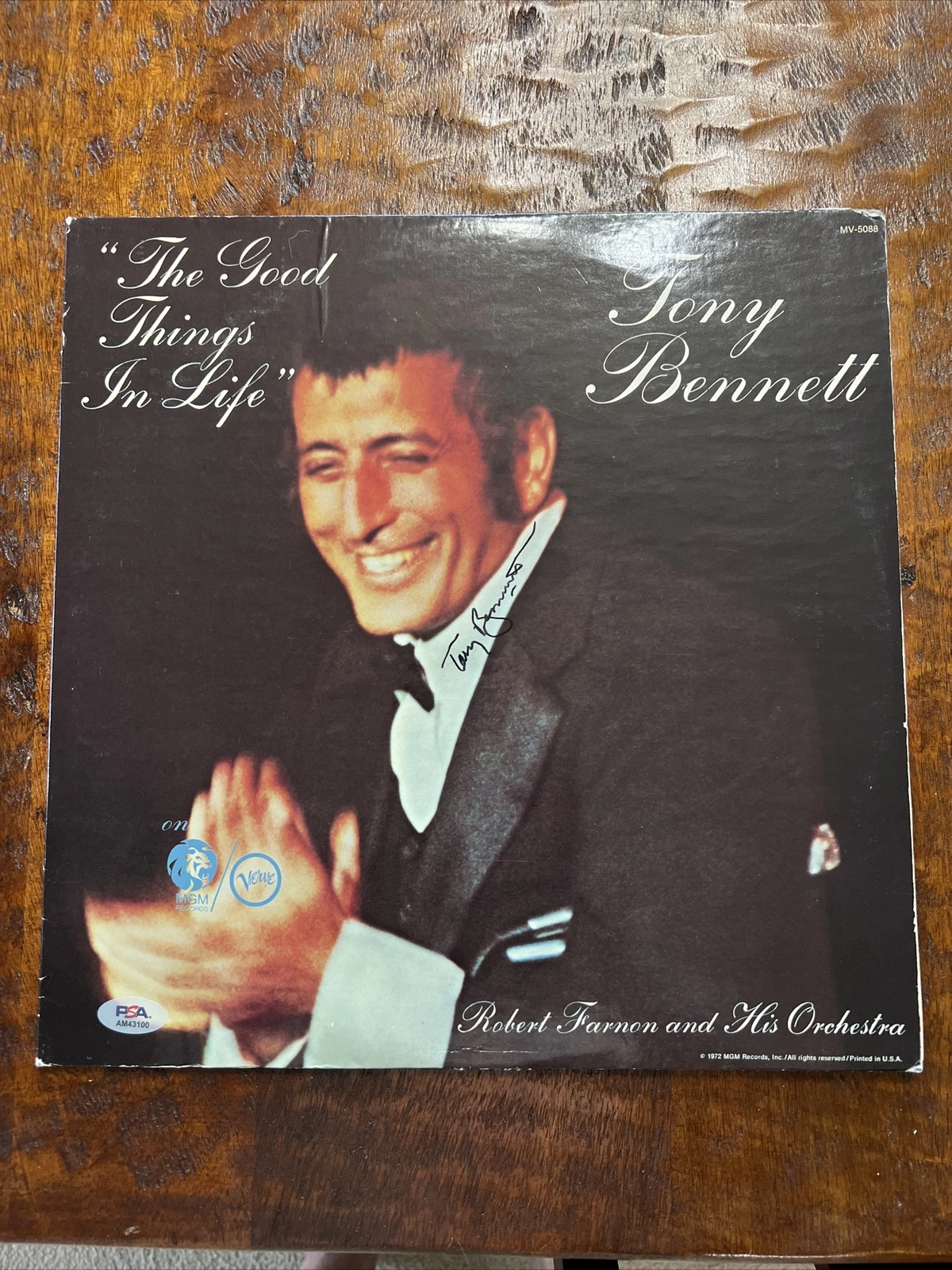 Tony Bennett Signed The Good Things In Life Vinyl Record Psa Dna Coa Autographed