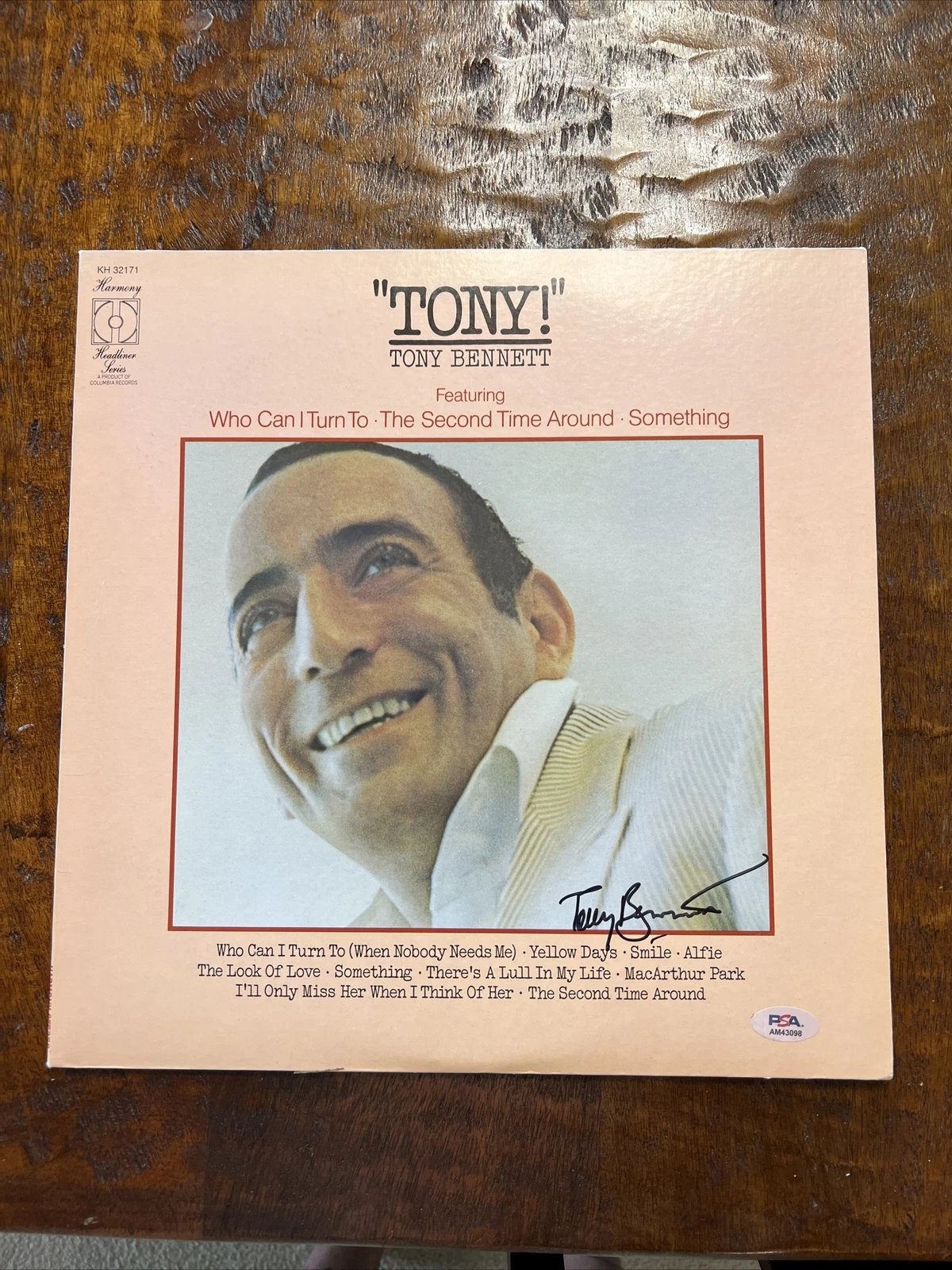 Tony Bennett Signed Tony! Vinyl Record Psa Dna Coa Autographed