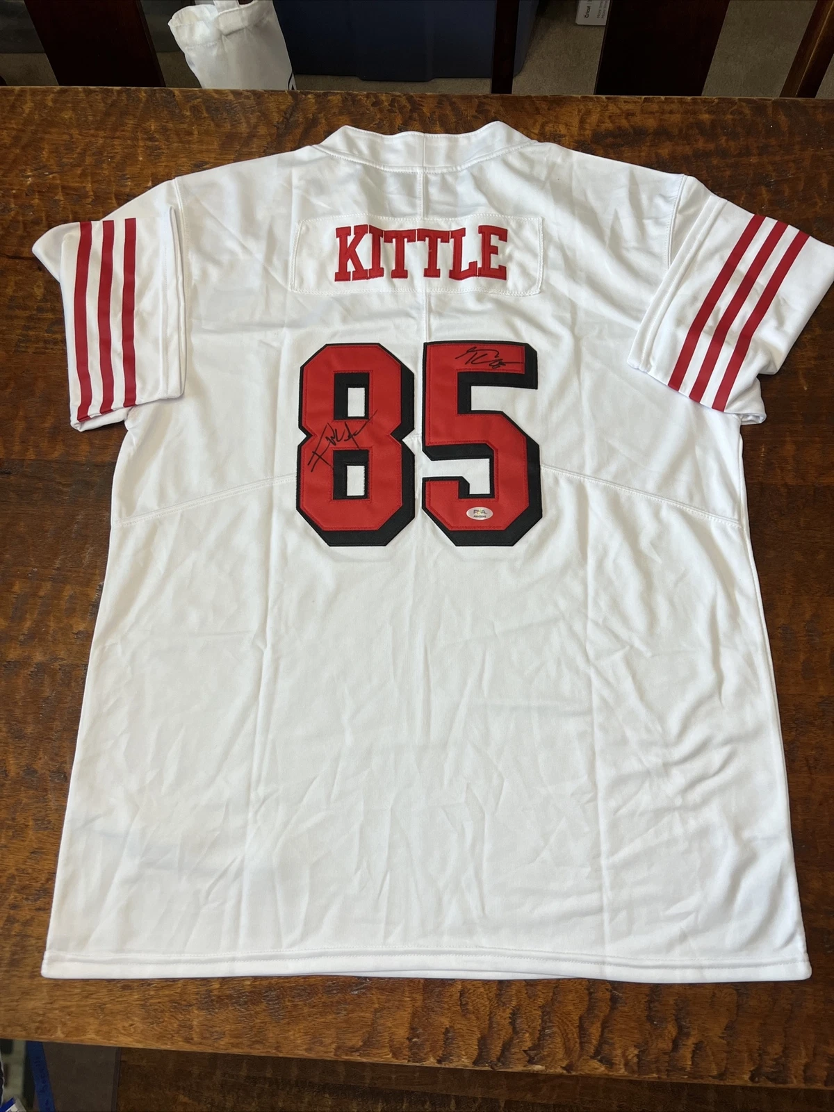 George Kittle Frank Gore Dual Signed  San Francisco 49ers Jersey PSA DNA Coa