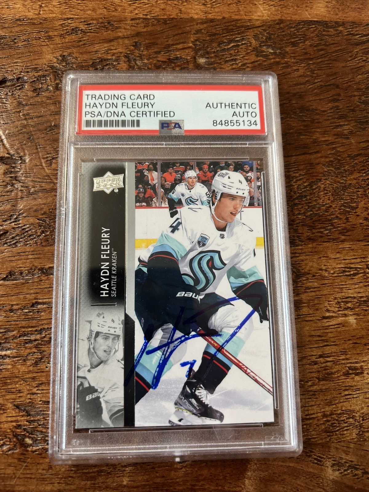 Haydn Fleury IP Signed Upper Deck Card Psa Dna Coa Slab Kraken Autographed