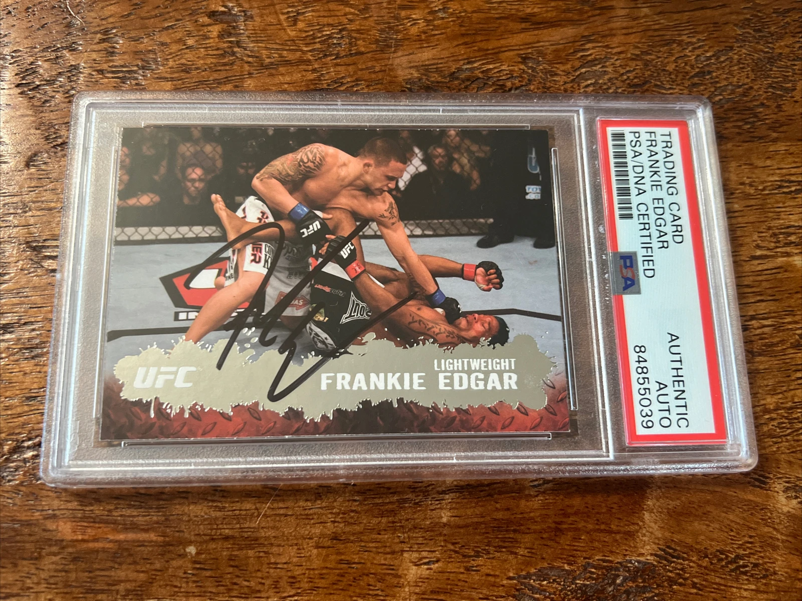Frankie Edgar IP Signed Topps Rookie Card Psa Dna Coa Slab Autographed UFC