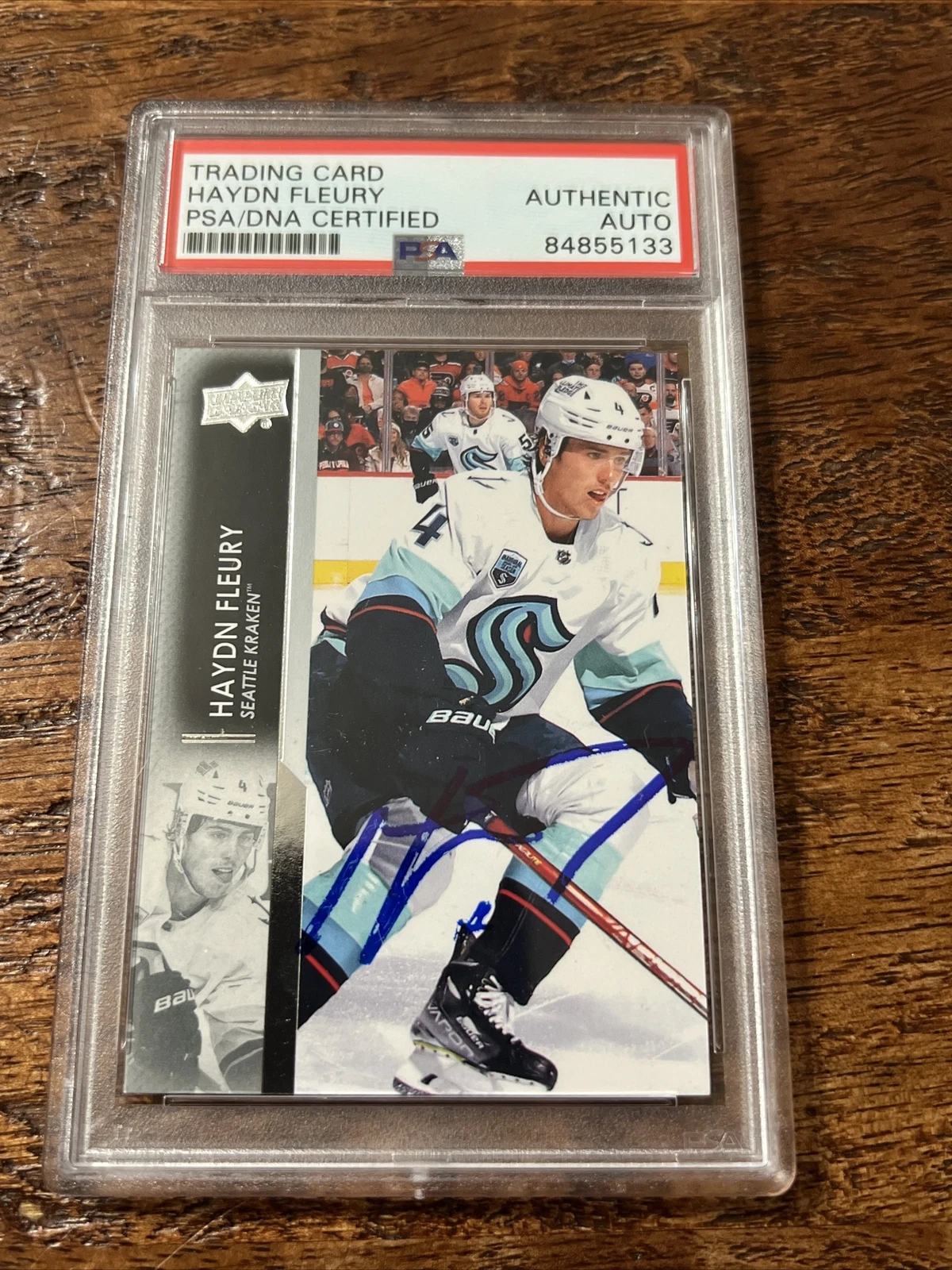 Haydn Fleury IP Signed Upper Deck Card Psa Dna Coa Slab Kraken Autographed