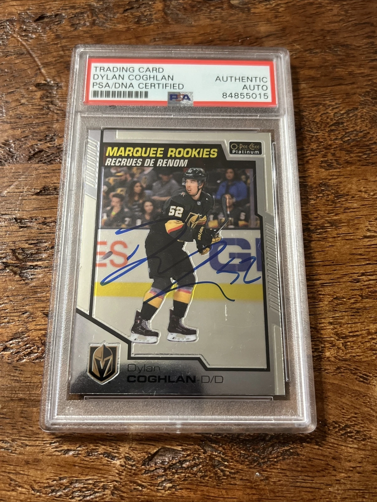 Dylan Coghlan IP Signed O Pee Chee Rookie Card Psa Dna Coa Slab Golden Knights