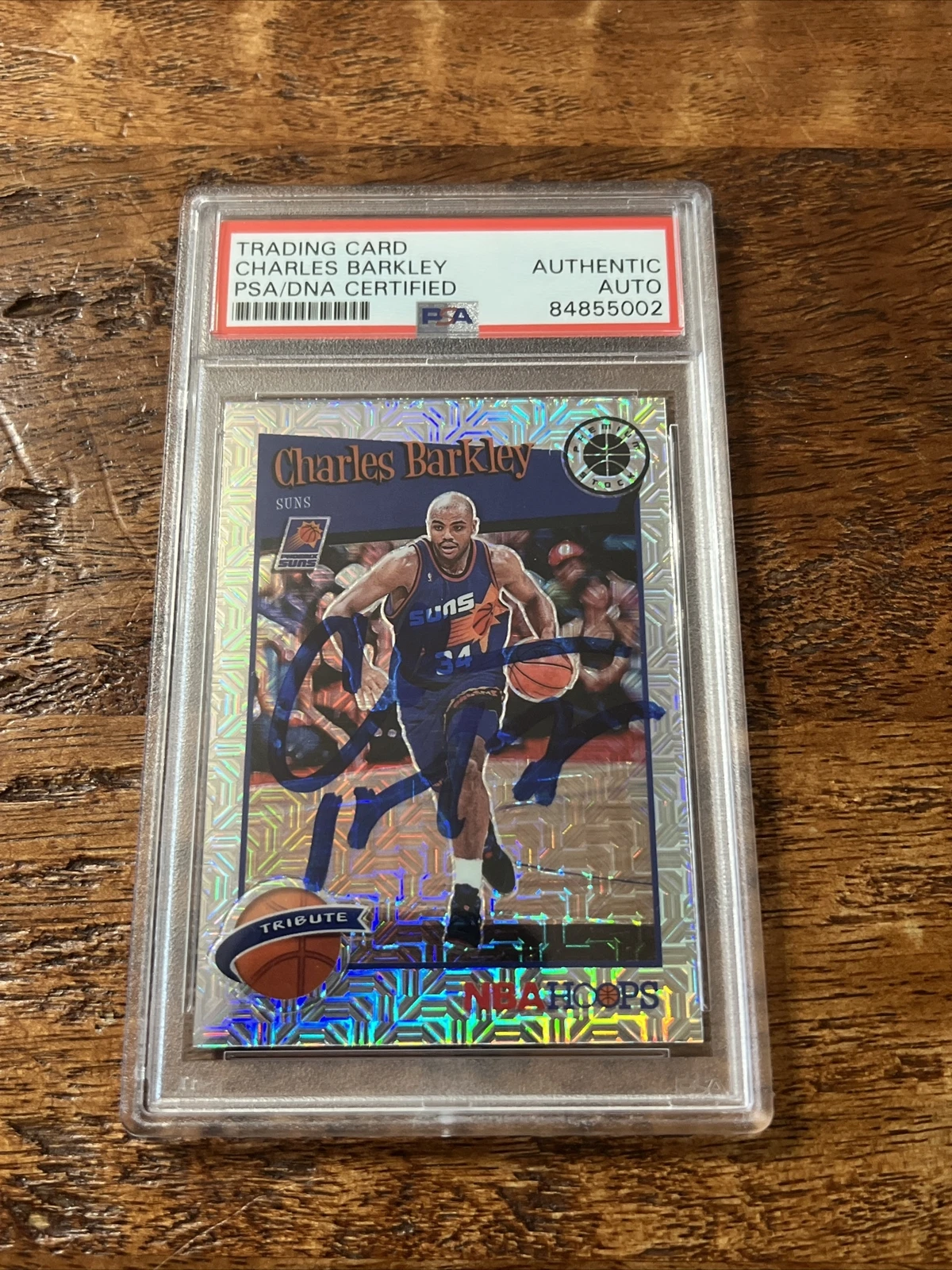 Charles Barkley IP Signed NBA Hoops Card Psa Dna Coa Slab Autographed Suns