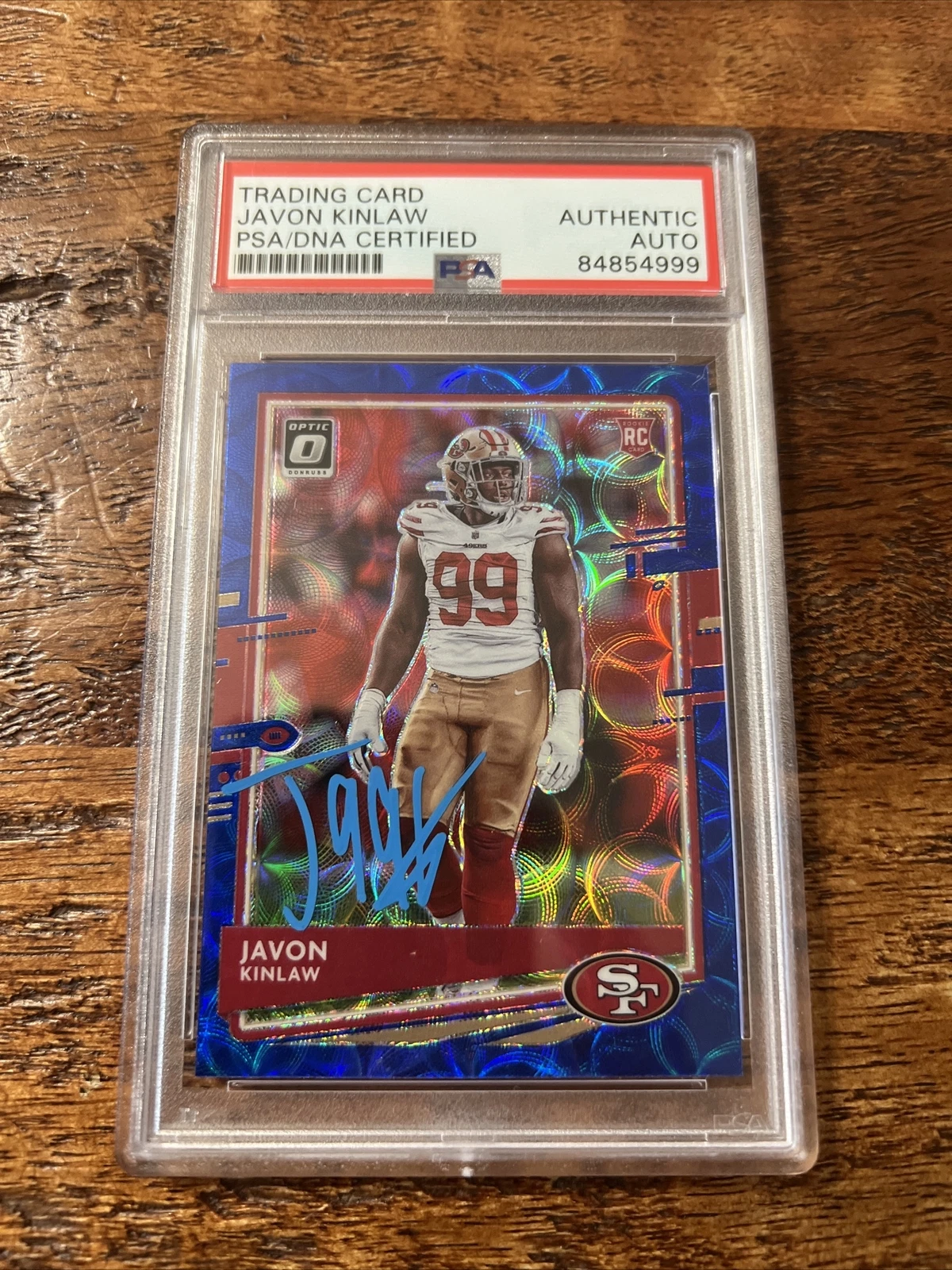 Javon Kinlaw IP Signed Optic Rookie Card PSA DNA Coa Slab 49ers Autographed