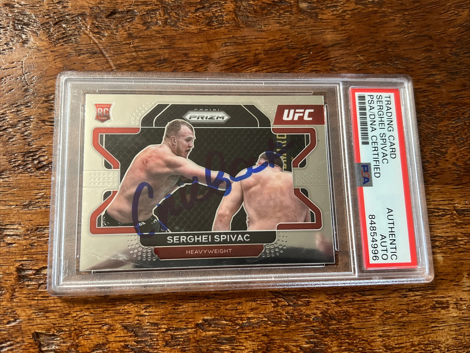 SERGHEI SPIVAC IP Signed Prizm Rookie Card Psa Dna Coa Slabbed Autographed UFC
