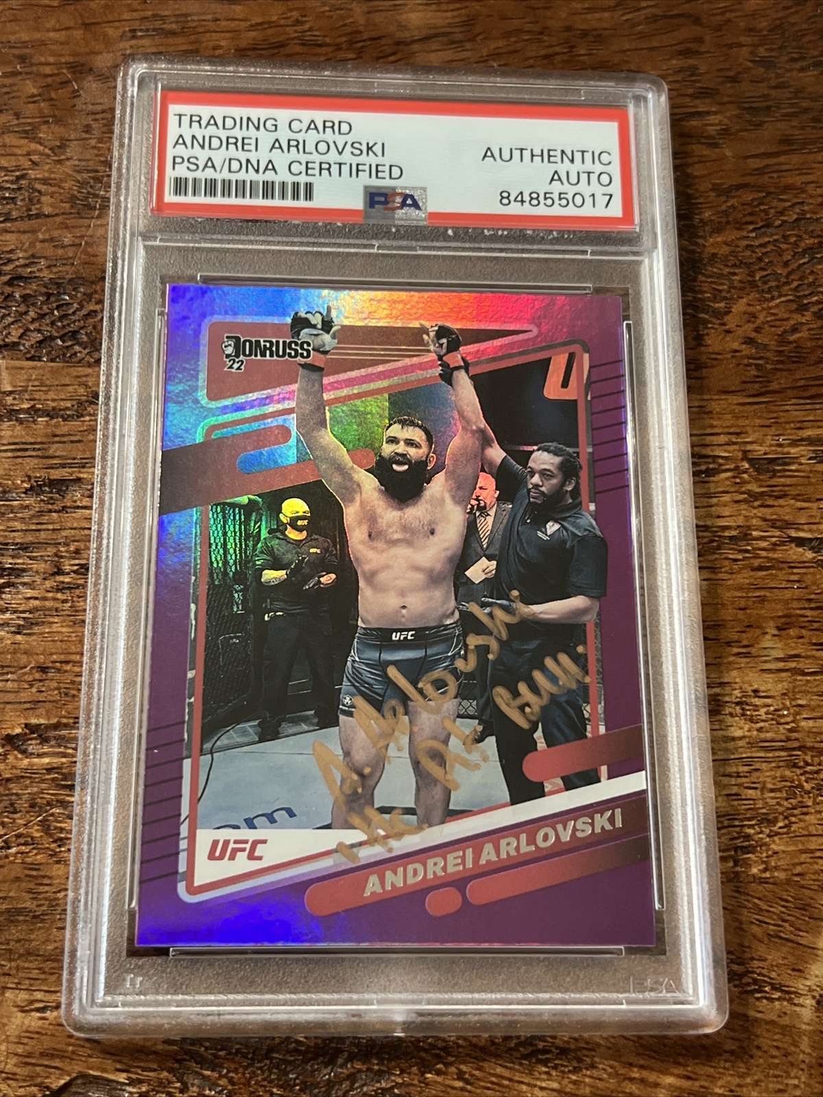 Andrei Arlovski IP Signed Donruss Card Psa Dna Coa Slab Autographed UFC