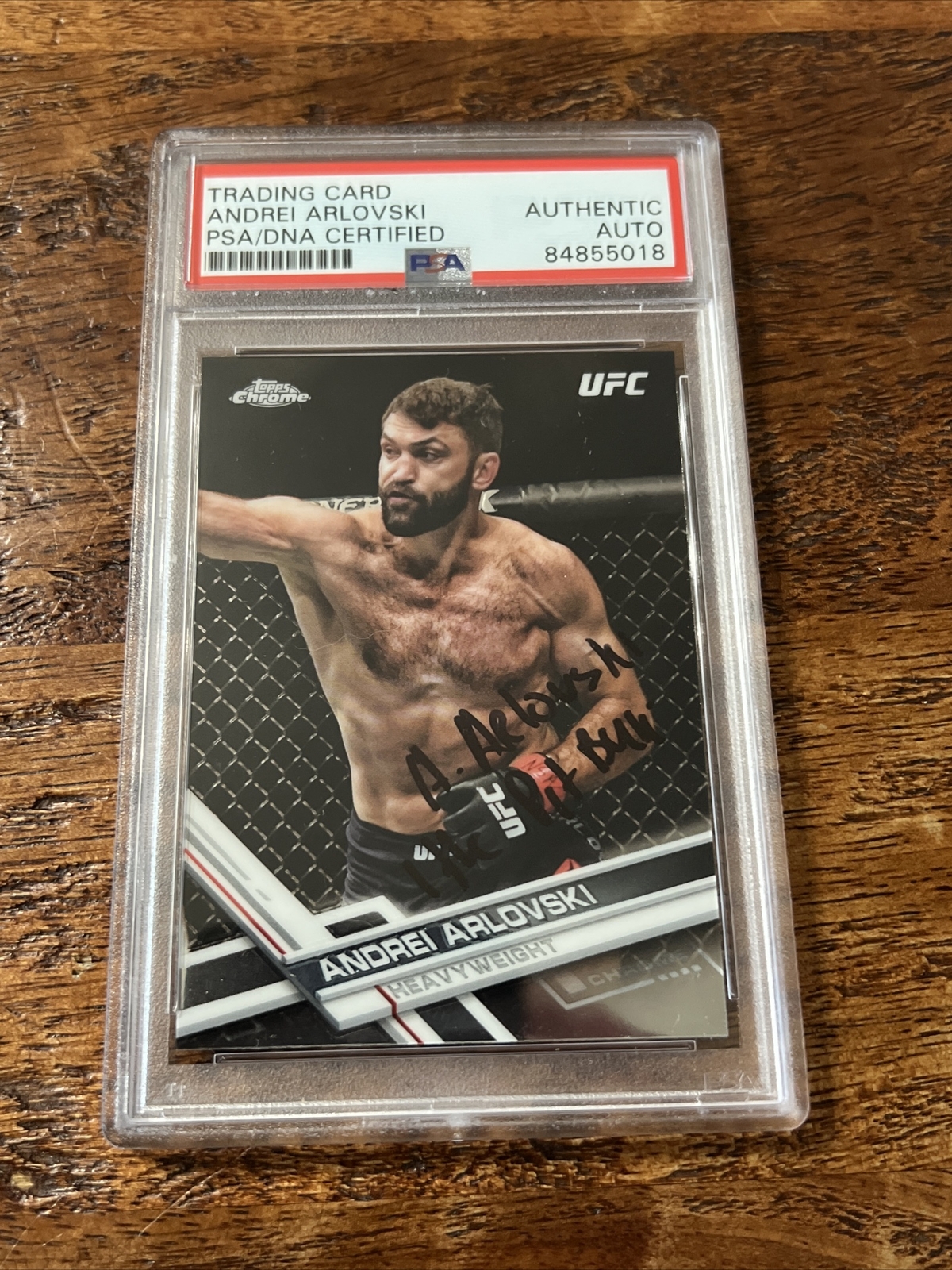 Andrei Arlovski IP Signed Topps Chrome Card Psa Dna Coa Slab Autographed UFC