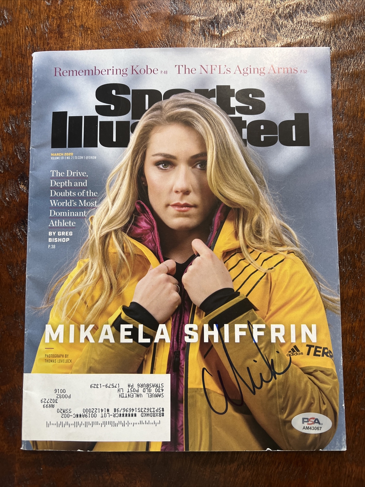 Mikaela Shiffrin Signed Sports Illustrated Magazine Psa Dna Coa Autographed
