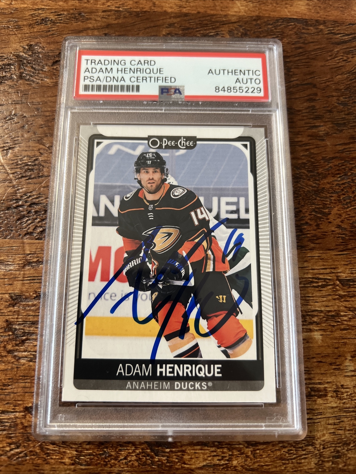 Adam Henrique IP Signed O Pee Chee Card Psa Dna Coa Slab Autographed Ducks