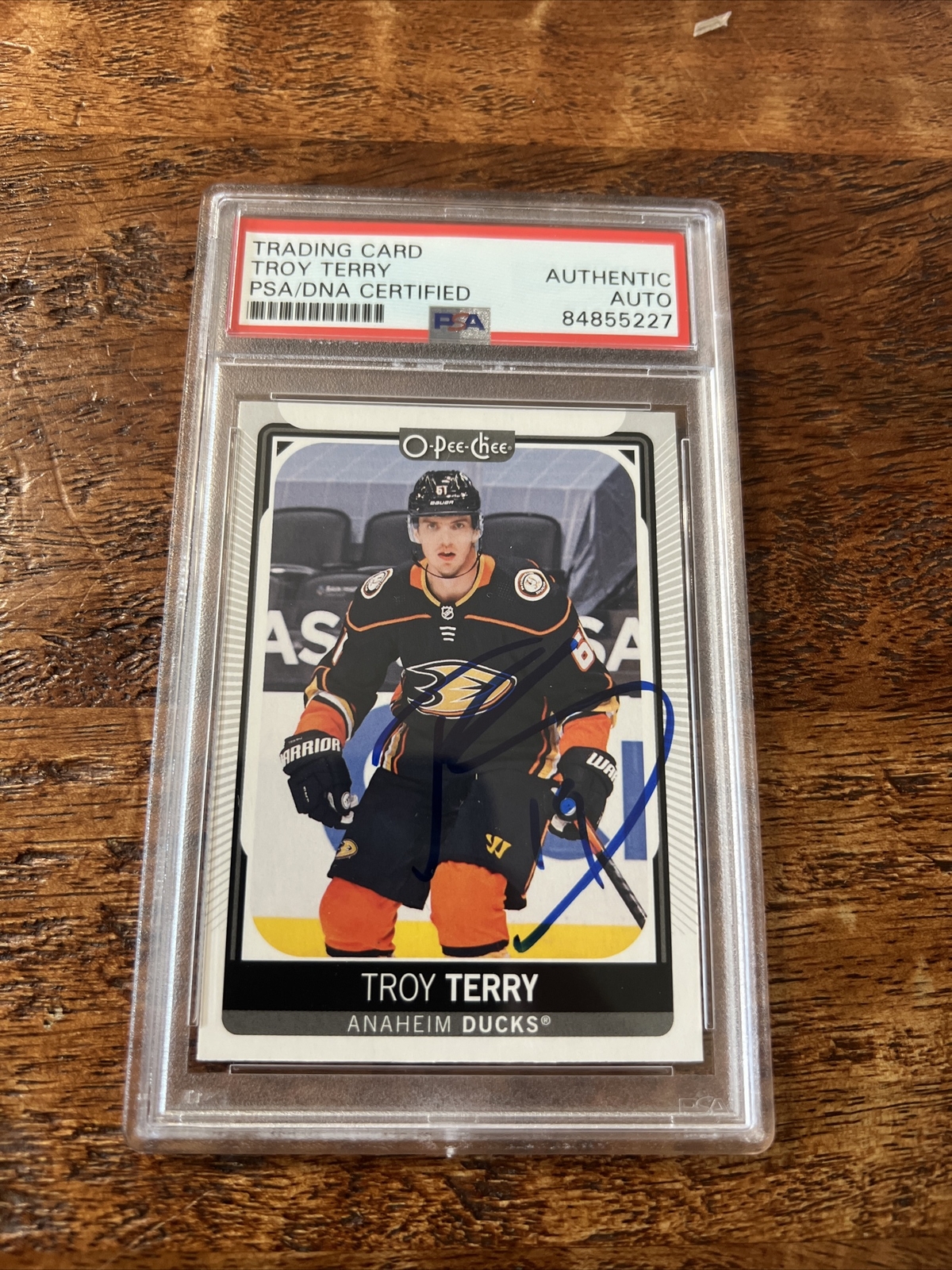 Troy Terry IP Signed O Pee Chee Card Psa Dna Coa Slabbed Autographed Ducks