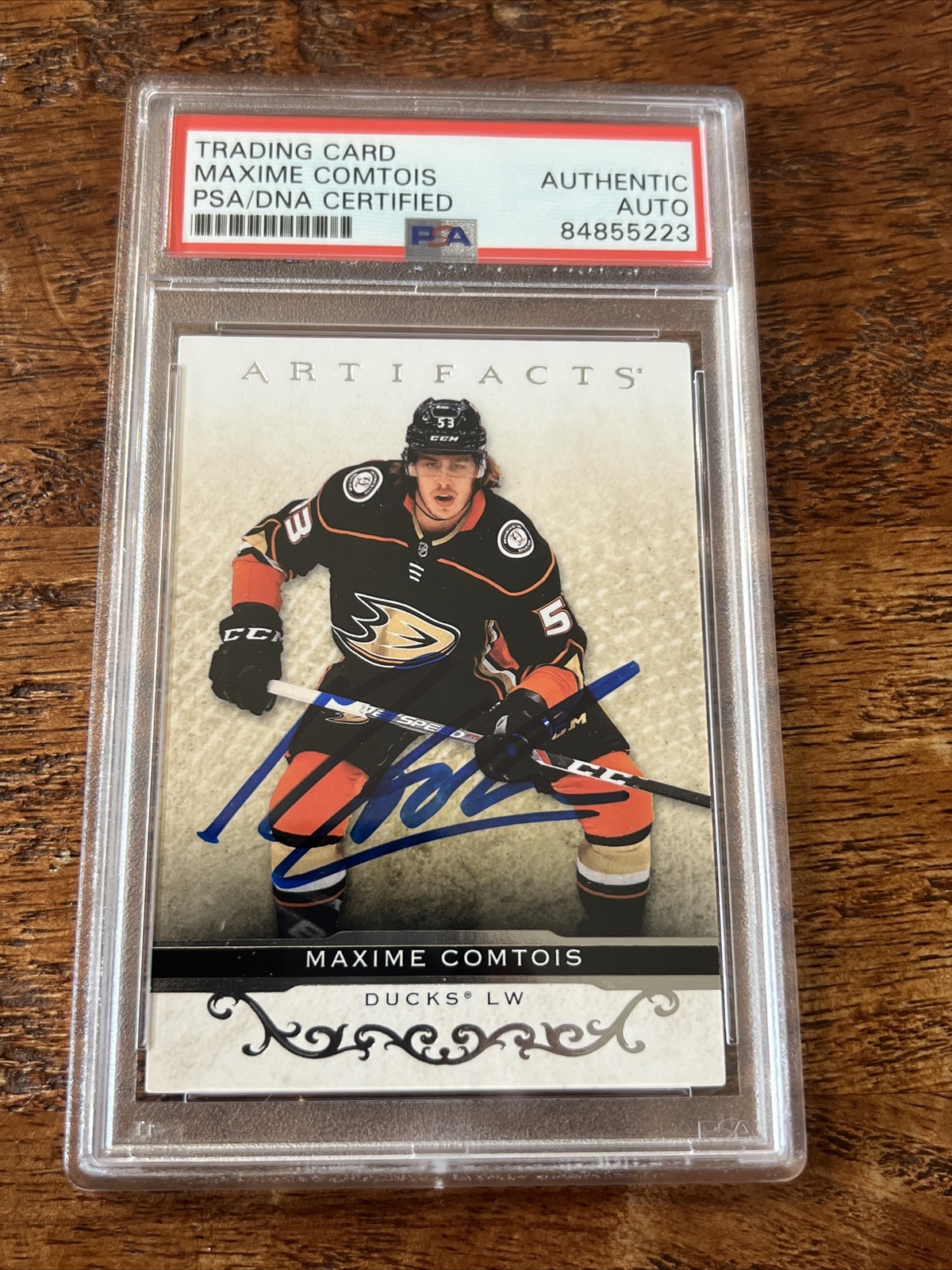 Maxime Comtois IP Signed UD Artifacts Card Psa Dna Coa Slab Autographed Ducks