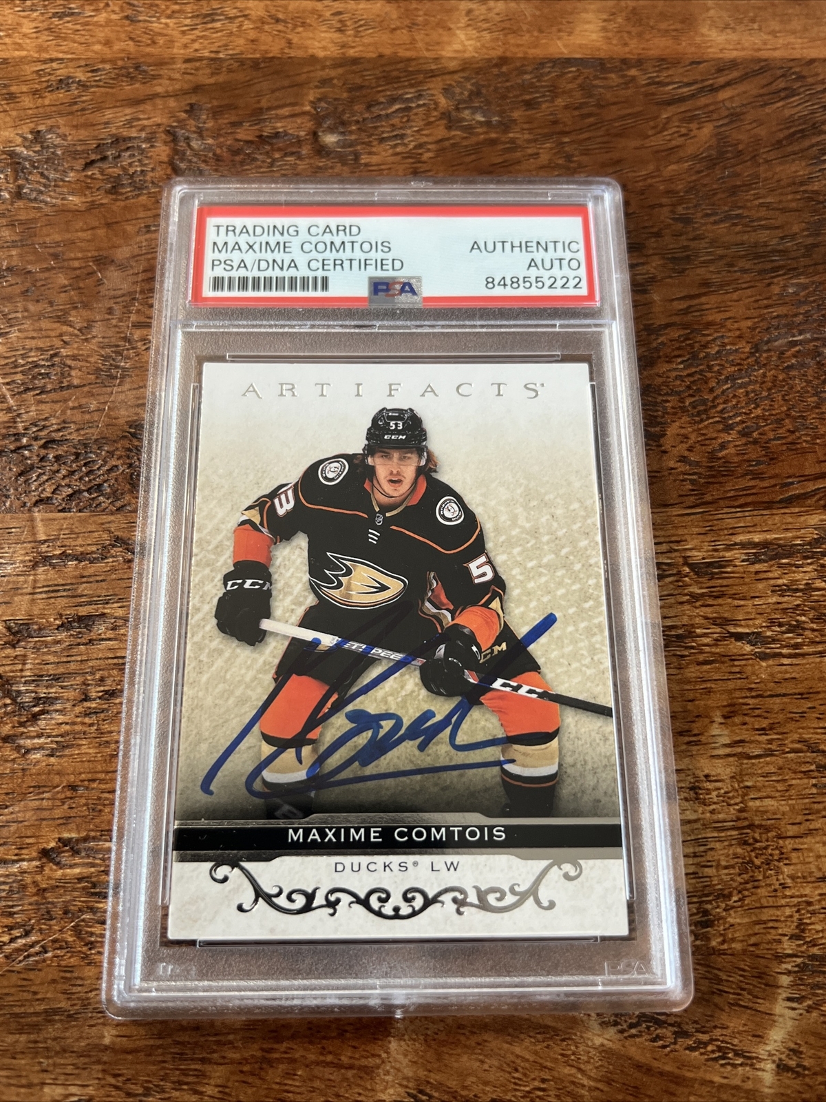 Maxime Comtois IP Signed UD Artifacts Card Psa Dna Coa Slab Autographed Ducks