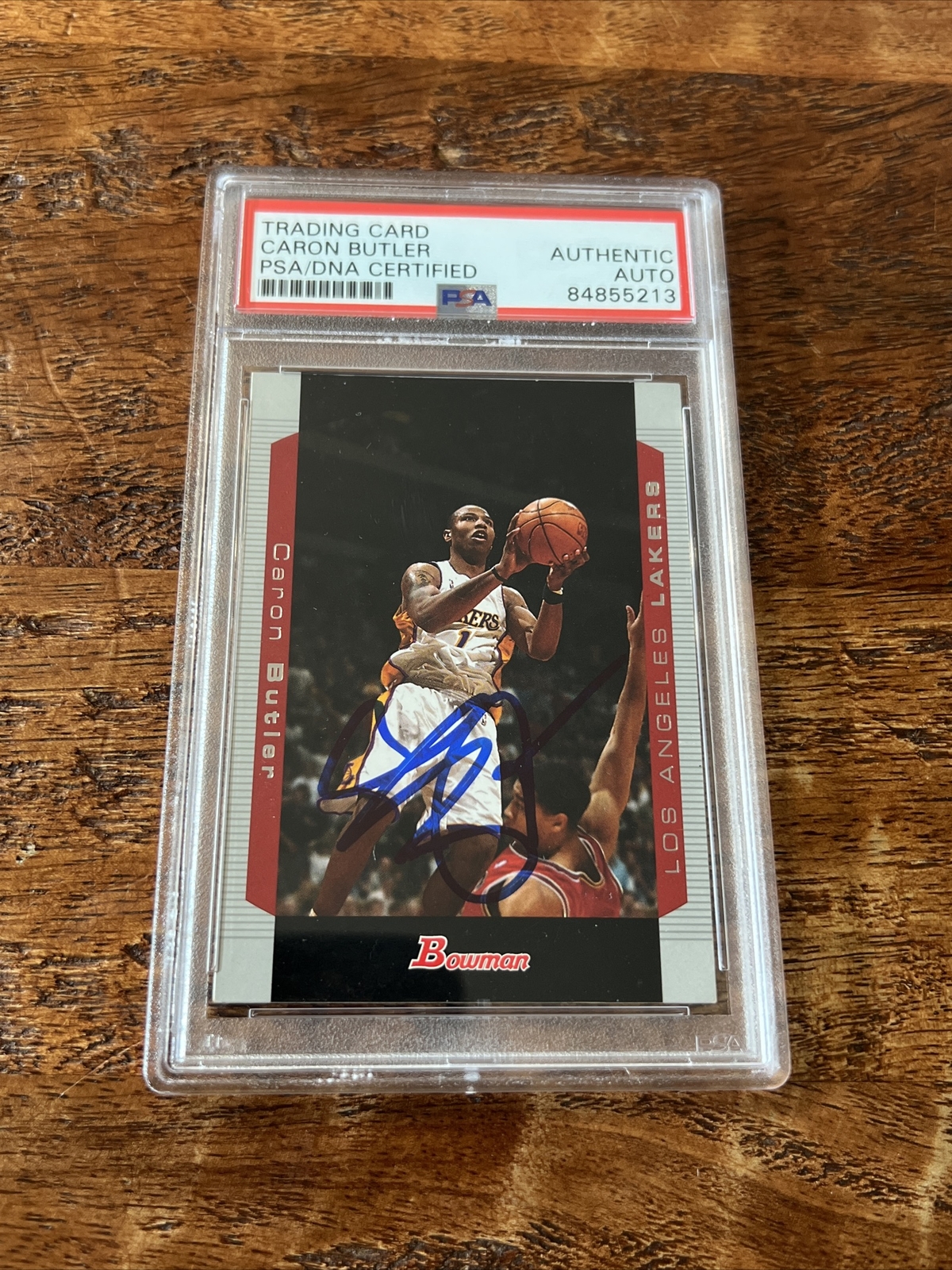 Caron Butler IP Signed Bowman Card Psa Dna Coa Slab Autographed Lakers
