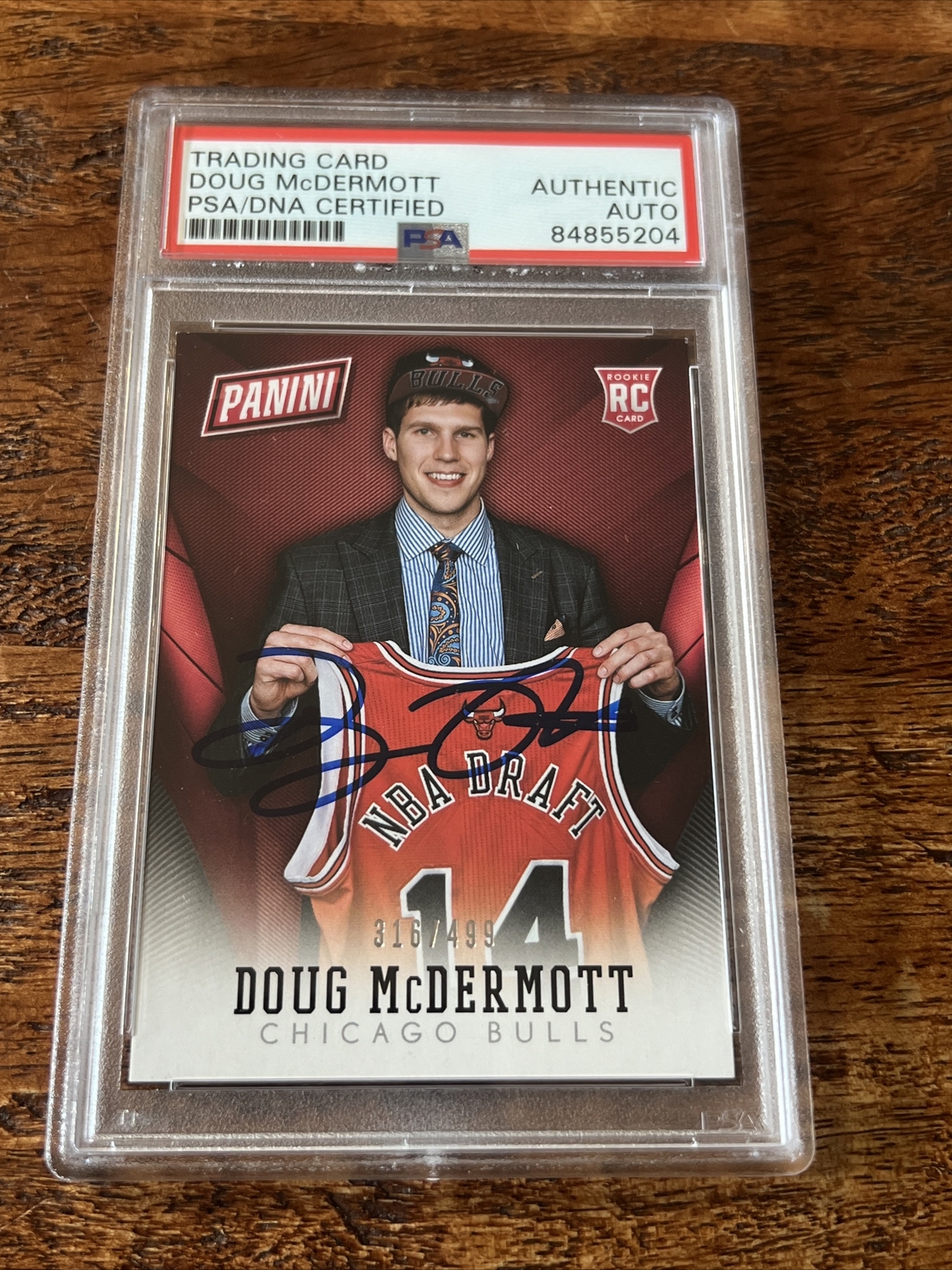 Doug McDermott Signed Panini Rookie Card Psa Dna Coa Slabbed Autographed Bulls