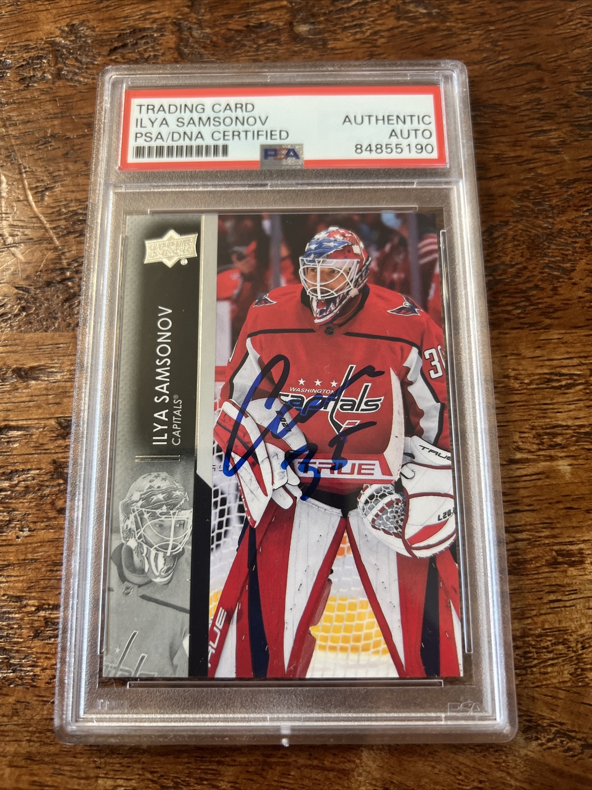 Ilya Samsonov IP Signed Upper Deck Card Psa Dna Coa Slab Autographed Capitals