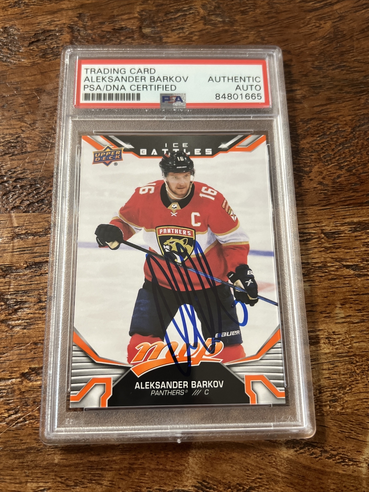 Aleksander Barkov IP Signed UD MVP Card Psa Dna Coa Slab Panthers Autographed