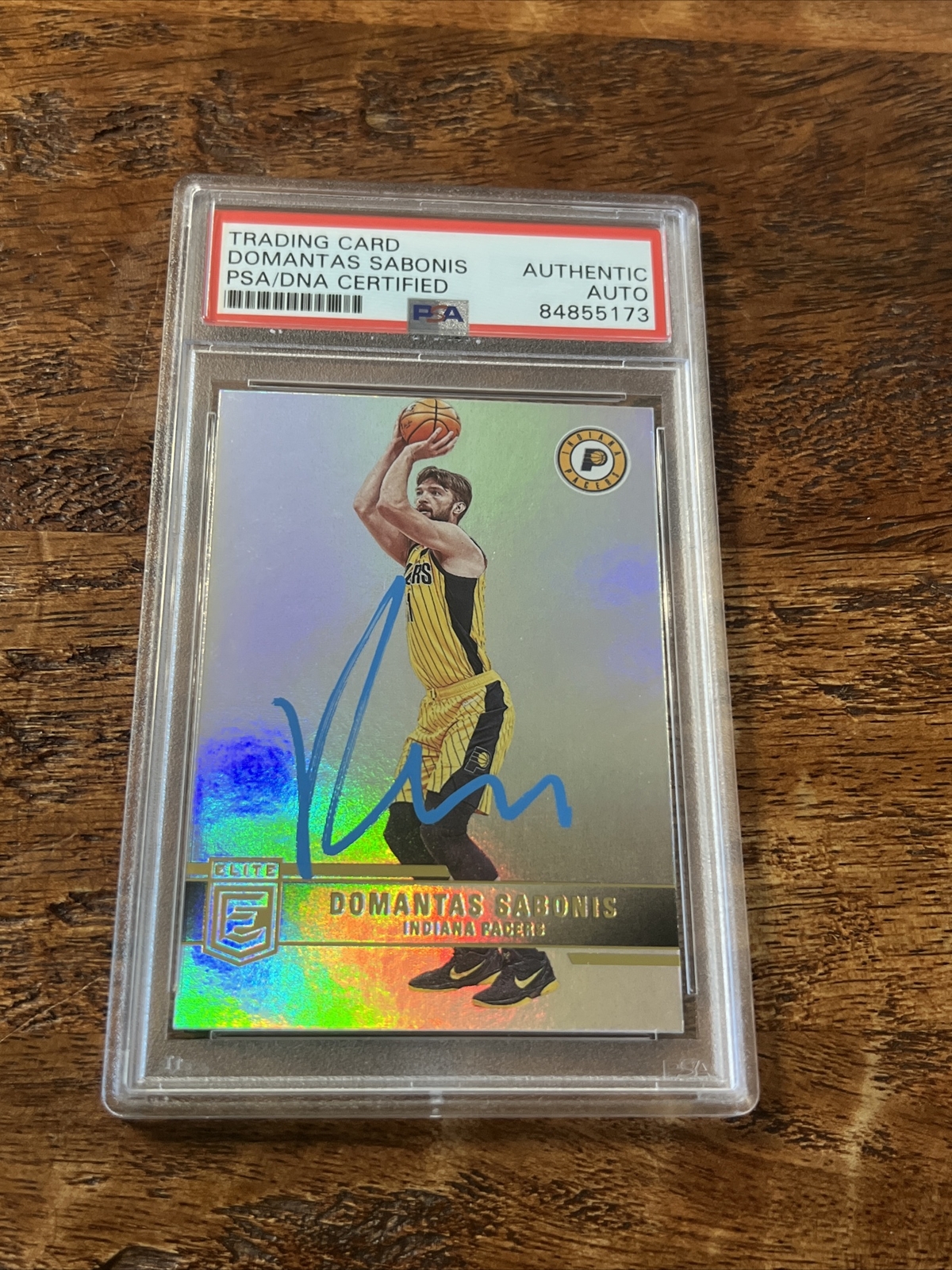 Domantas Sabonis IP Signed Panini Elite Card Psa Dna Coa Slab Autographed Kings