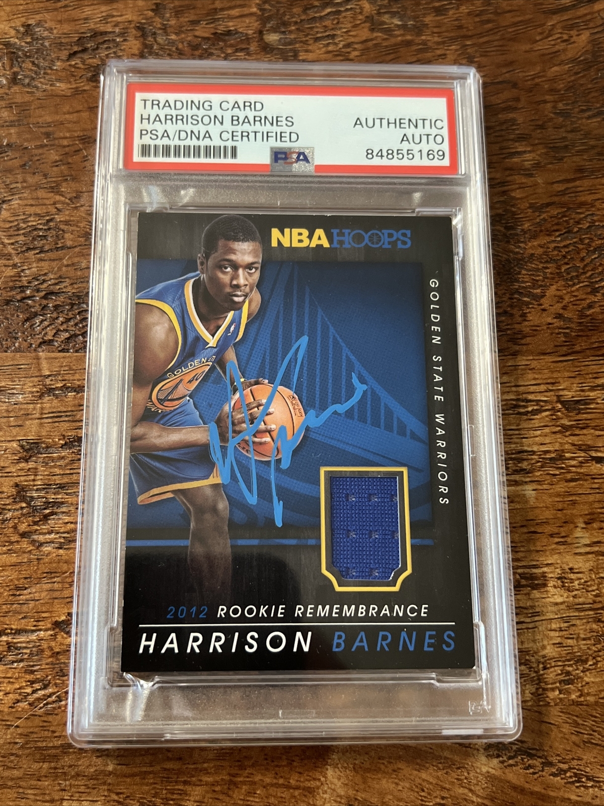 Harrison Barnes IP Signed Panini Game Jersey Card PSA DNA Coa Slab Autographed