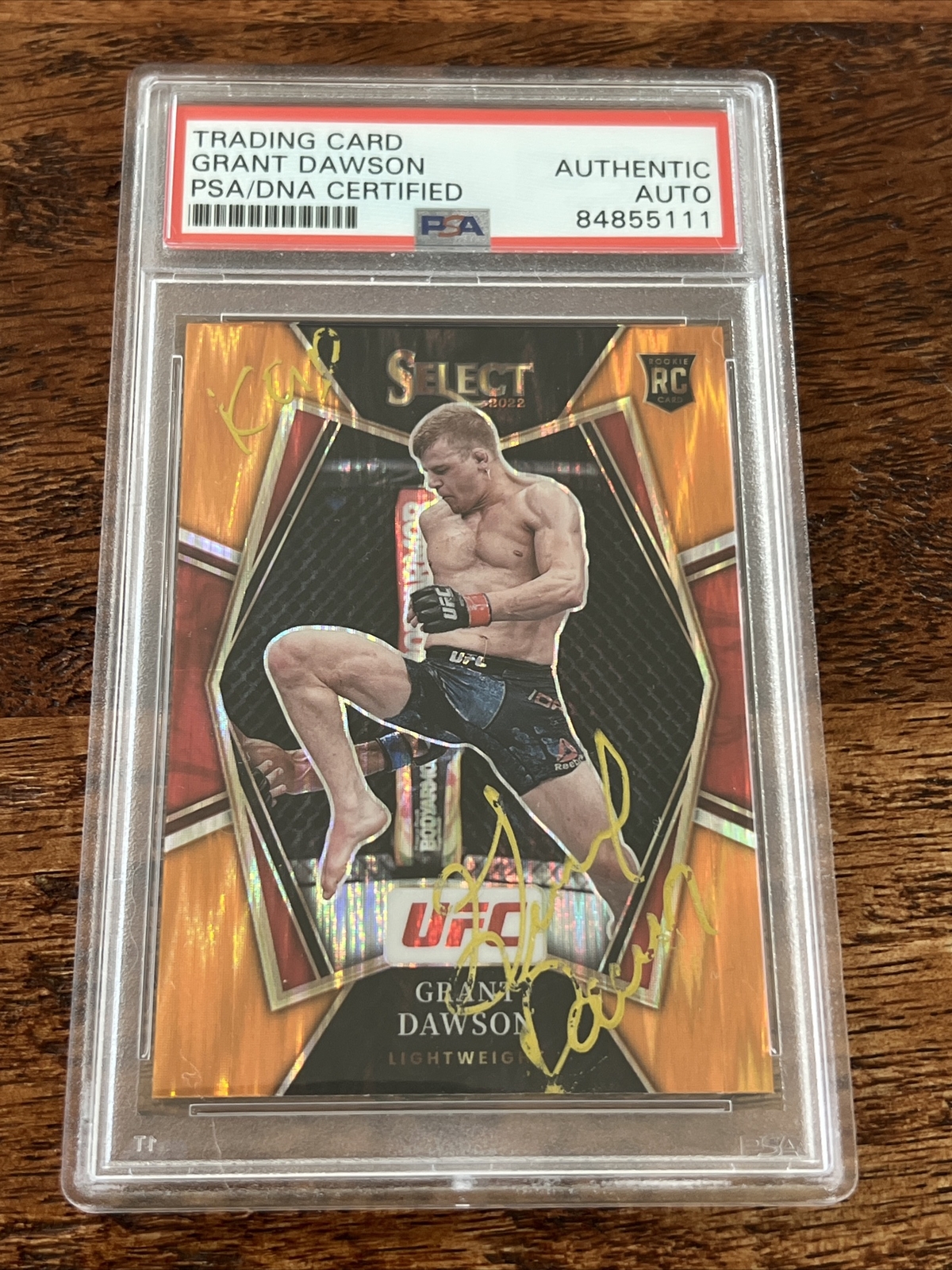 Grant Dawson IP Signed Panini Select RC Card Psa Dna Coa Slab Autographed UFC