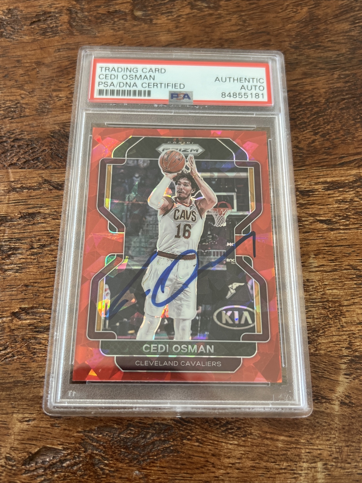 Cedi Osman IP Signed Prizm Card Psa Dna Coa Slab Autographed Cavaliers