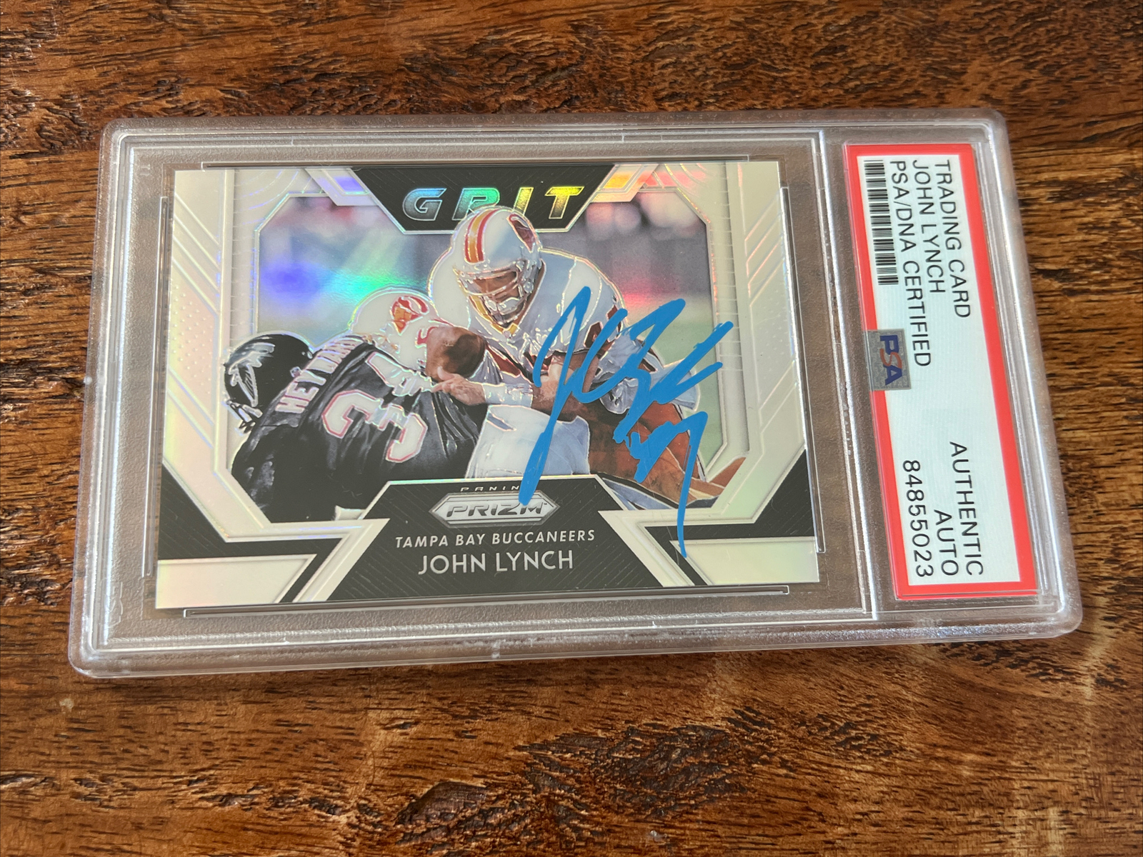 John Lynch IP Signed Prizm Card PSA DNA Coa Slab Autographed Buccaneers