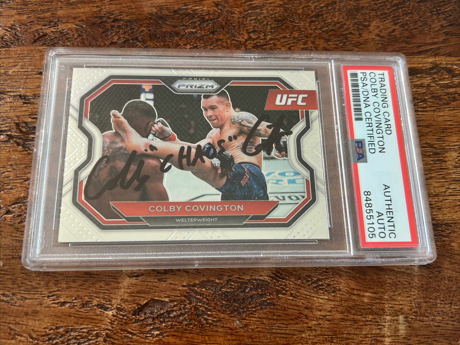 Colby Covington IP Signed Prizm Card Psa Dna Coa Slab Autographed UFC Chaos