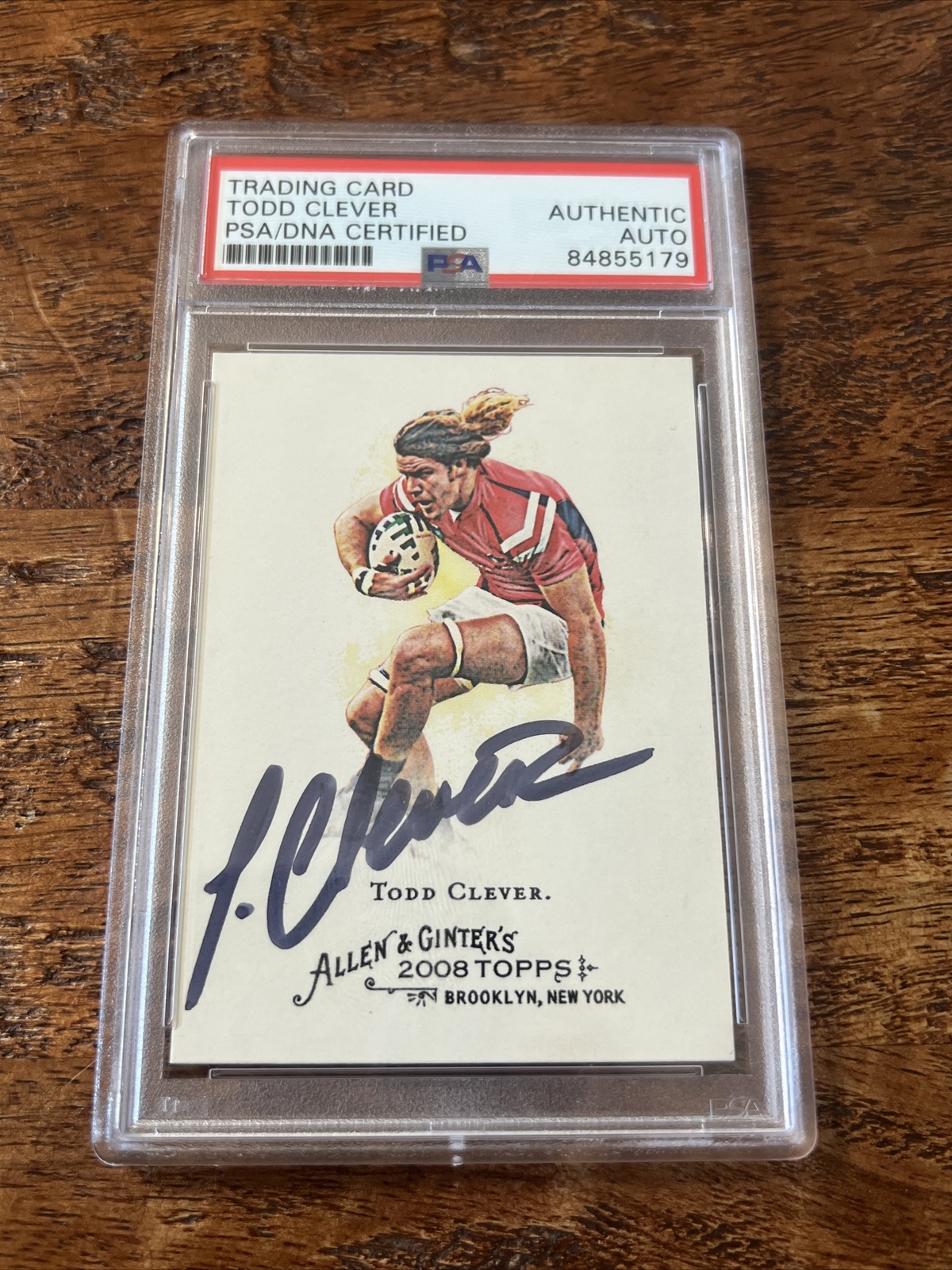 Todd Clever IP Signed Allen & Ginter Card Psa Dna Coa Slab Autographed Rugby