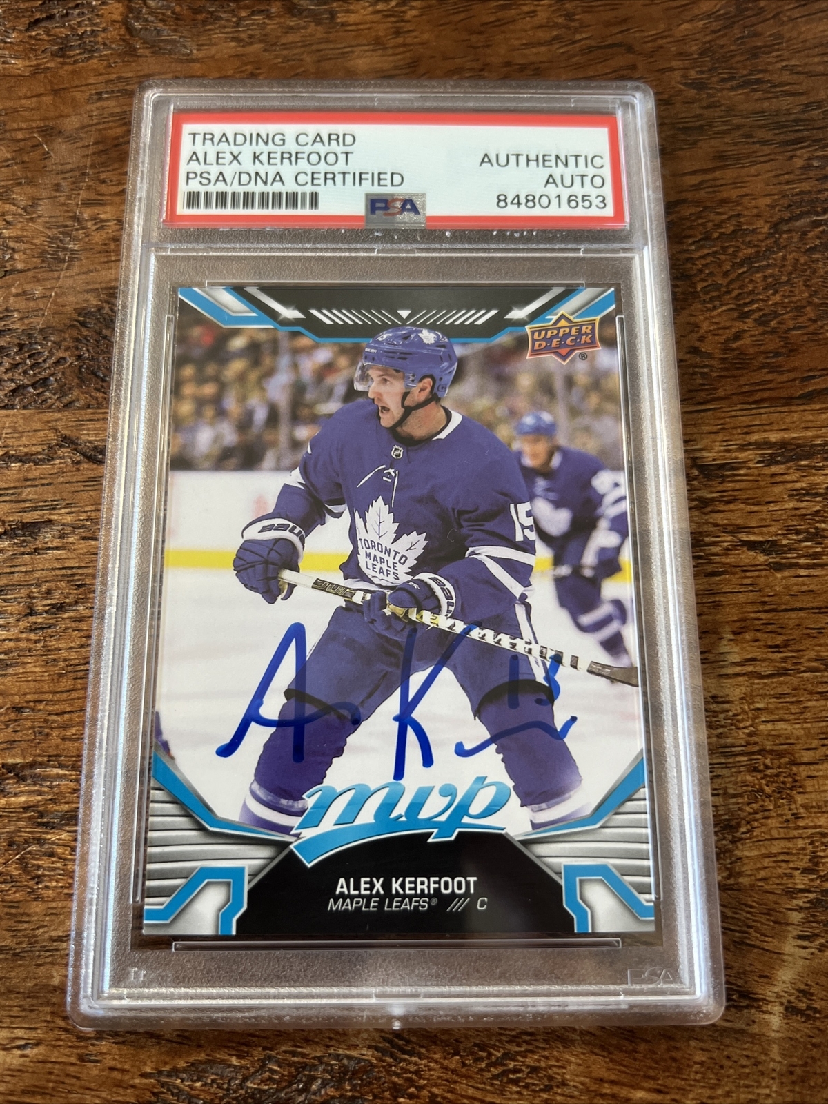 Alexander Kerfoot IP Signed Upper Deck Card Psa Dna Coa Slab Maple Leafs Alex