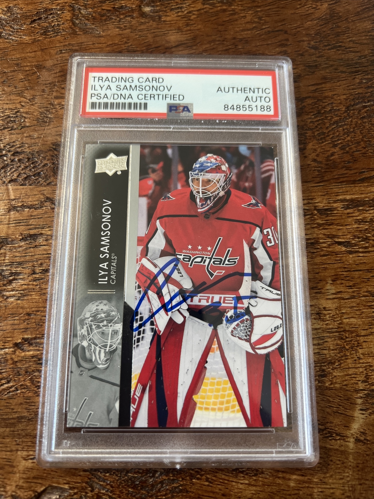 Ilya Samsonov IP Signed Upper Deck Card Psa Dna Coa Slab Autographed Capitals